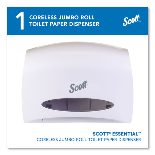 Scott Essential Coreless Jumbo Roll Tissue Dispenser, 14.25 x 6 x 9.75, White (09603)