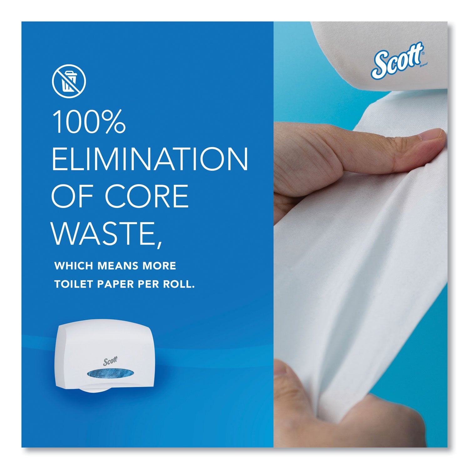 Scott Essential Coreless Jumbo Roll Tissue Dispenser, 14.25 x 6 x 9.75, White (09603)