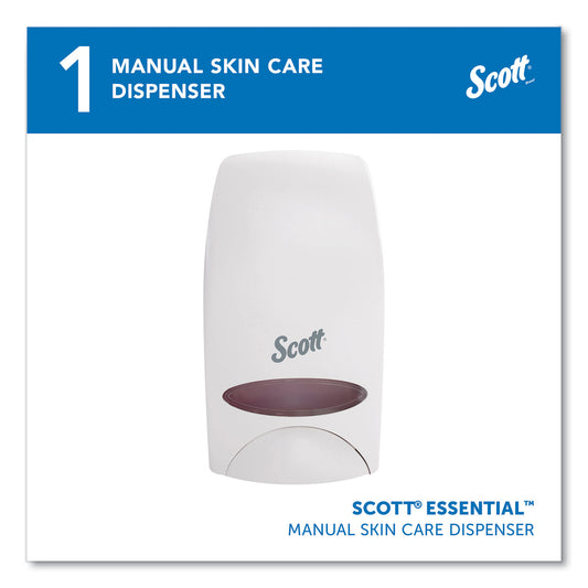 Scott Essential Manual Skin Care Dispenser, 1,000 mL, 5 x 5.25 x 8.38, White (92144)