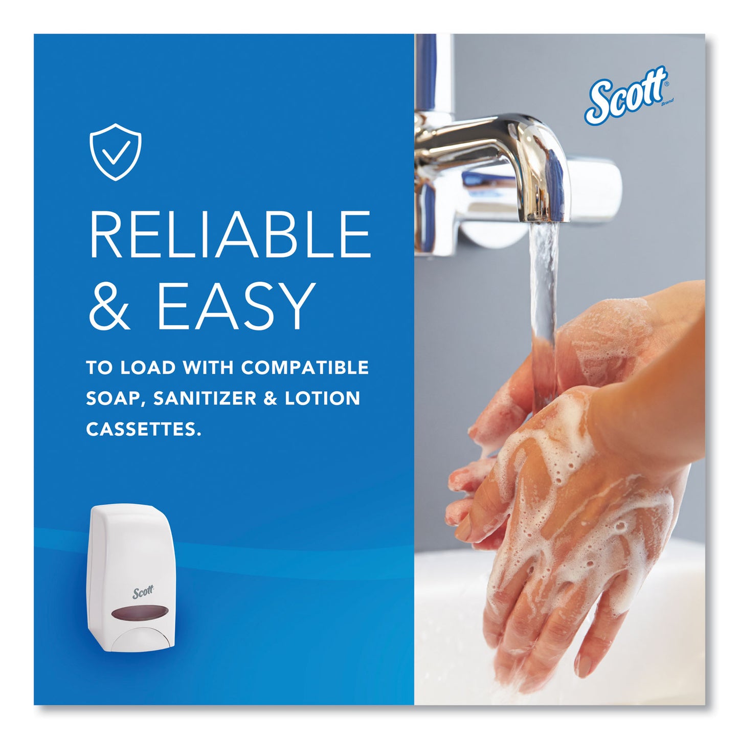 Scott Essential Manual Skin Care Dispenser, 1,000 mL, 5 x 5.25 x 8.38, White (92144)