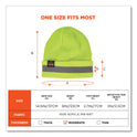 ergodyne N-Ferno 6803 Reflective Rib Knit Winter Hat, One Size Fits Most, Lime (16864)