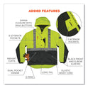 ergodyne GloWear 8275 Class 2 Heavy-Duty Hi-Vis Workwear Sherpa Lined Jacket, X-Large, Lime (23975)