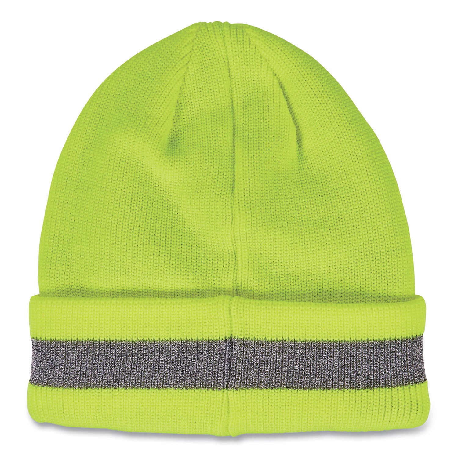 ergodyne N-Ferno 6803 Reflective Rib Knit Winter Hat, One Size Fits Most, Lime (16864)