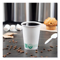SOLO Compostable Paper Hot Cups, ProPlanet Seal, 12 oz, White/Green, 50/Pack (412PLAPLATPK)