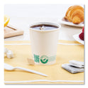 SOLO Compostable Paper Hot Cups, ProPlanet Seal, 10 oz, White/Green, 50/Pack (370PLAPLATPK)