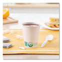 SOLO Compostable Paper Hot Cups, ProPlanet Seal, 8 oz, White/Green, 50/Pack (378PLAPLATPK)