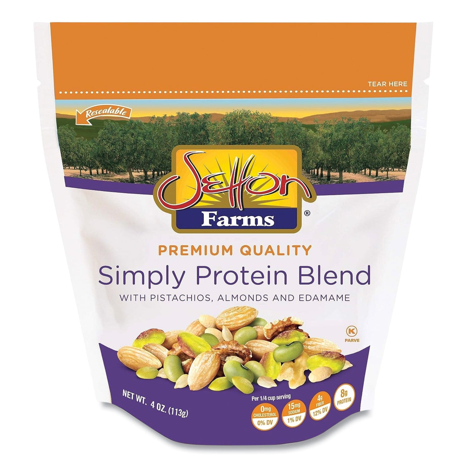 Setton Farms Simply Protein Blend, 4 oz Bag, 10/Carton (5379)