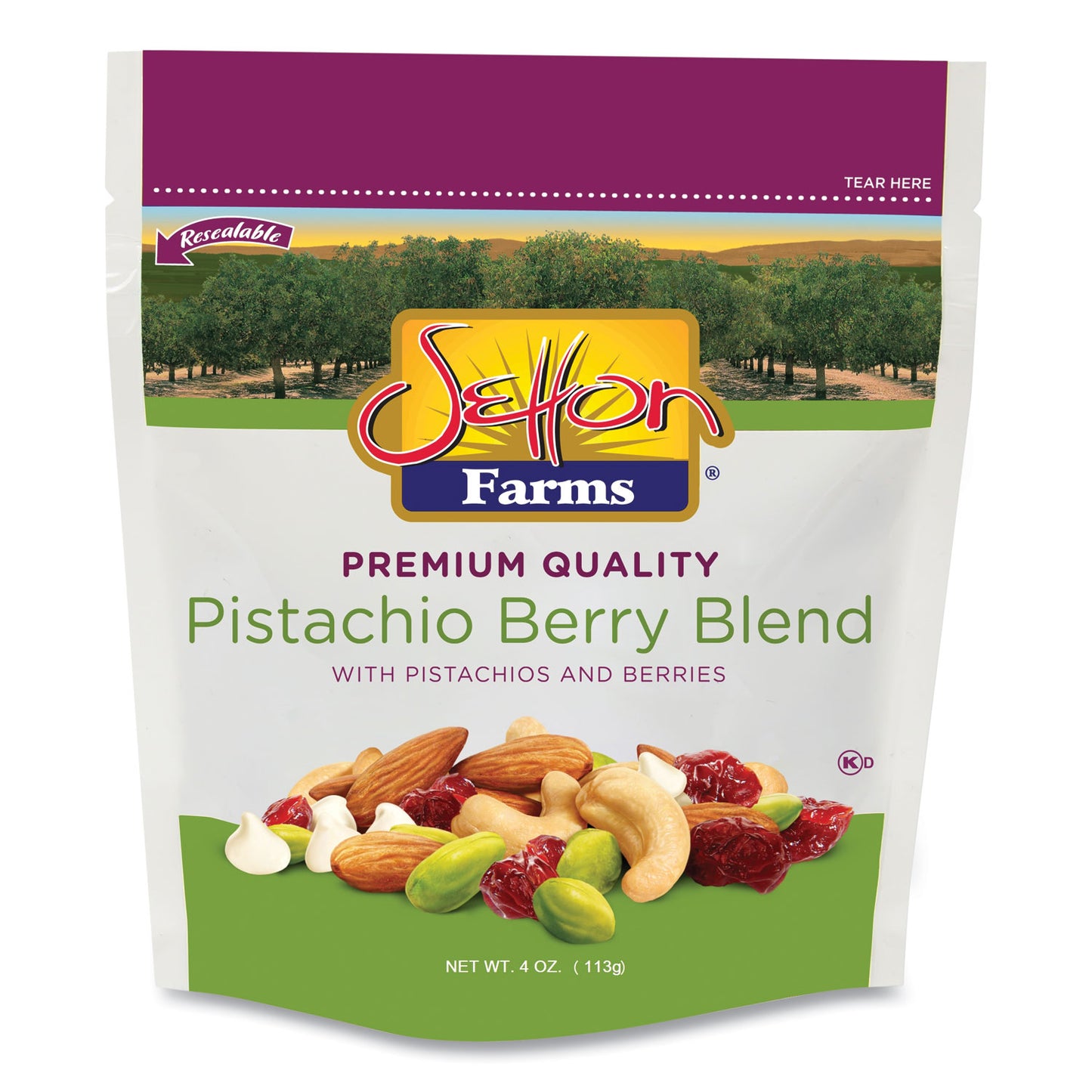 Setton Farms Pistachio Berry Blend, 4 oz Bag, 10/Carton (5919)