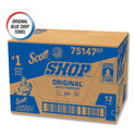 Scott Shop Towels, Standard Roll, 1-Ply, 9.4 x 11, Blue, 55/Roll, 12 Rolls/Carton (75147)