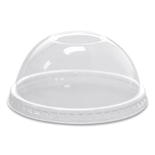 Karat PET Lids, Fits 8 oz to 10 oz Cold Cups, Dome Lid, Clear, 1,000/Carton (CKDL78)