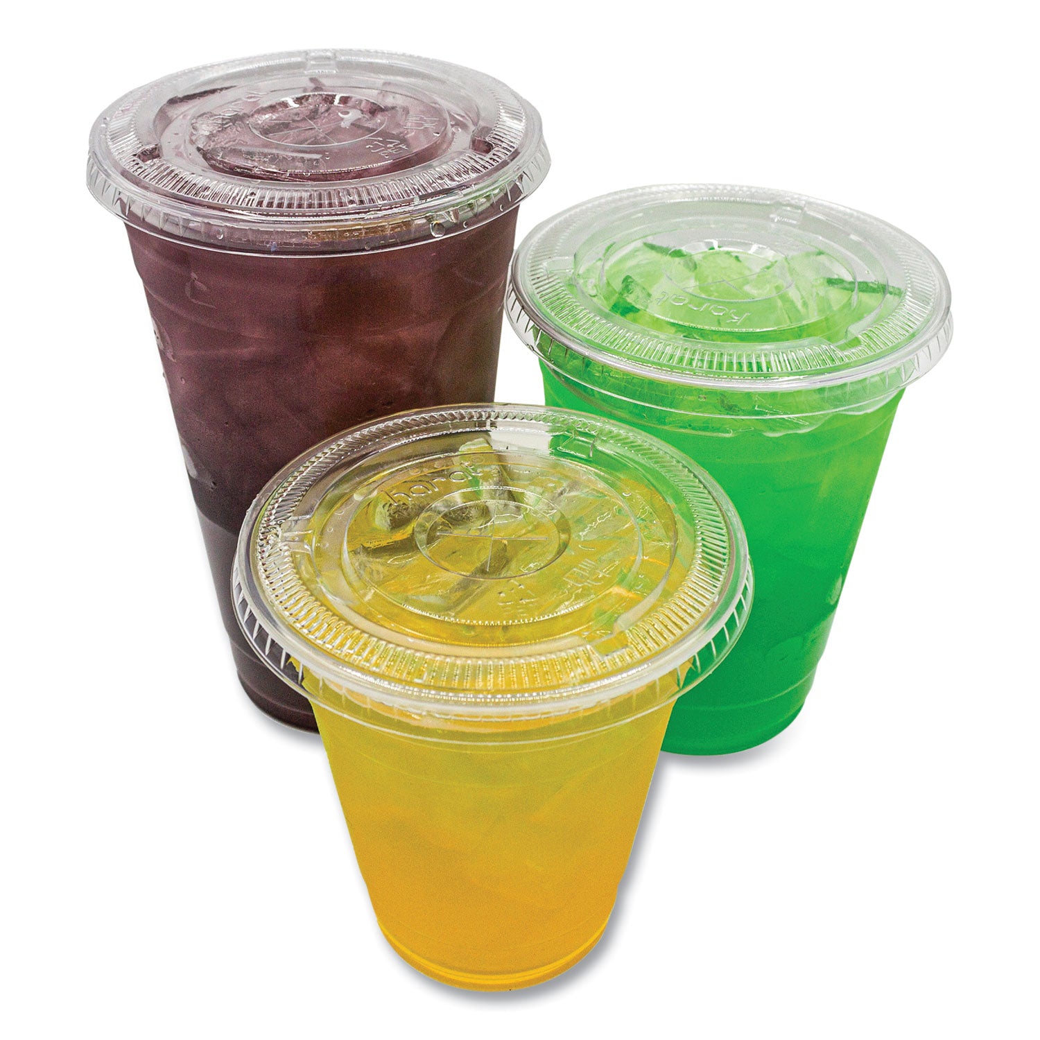Karat PET Lids, Fits 8 oz to 10 oz Cold Cups, X Straw Hole, Clear, 1,000/Carton (CKC78TS)