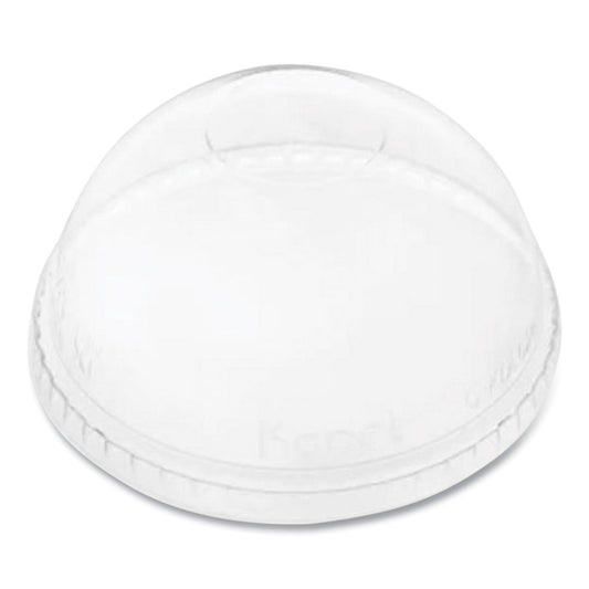Karat PET Lids, Fits 12 oz to 24 oz Cold Cups, No Hole Dome Lid,,Clear, 1,000/Carton (CKDL626NH)