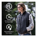 ergodyne N-Ferno 6495 Rechargeable Heated Vest with Batter Power Bank, Fleece/Polyester, Small, Black (41701)