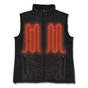 ergodyne N-Ferno 6495 Rechargeable Heated Vest with Battery Power Bank, Fleece/Polyester, Large, Black (41703)