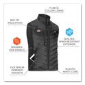 ergodyne N-Ferno 6495 Rechargeable Heated Vest with Battery Power Bank, Fleece/Polyester, 2X-Large, Black (41705)