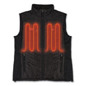 ergodyne N-Ferno 6495 Rechargeable Heated Vest with Battery Power Bank, Fleece/Polyester, 4X-Large, Black (41707)