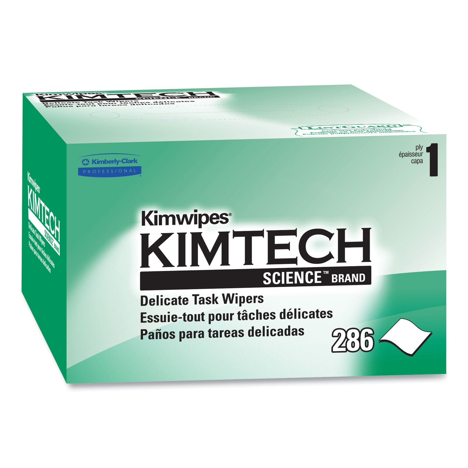 Kimtech Kimwipes Delicate Task Wipers, 1-Ply, 4.4 x 8.4, Unscented, White, 280/Box, 30 Boxes/Carton (34120)