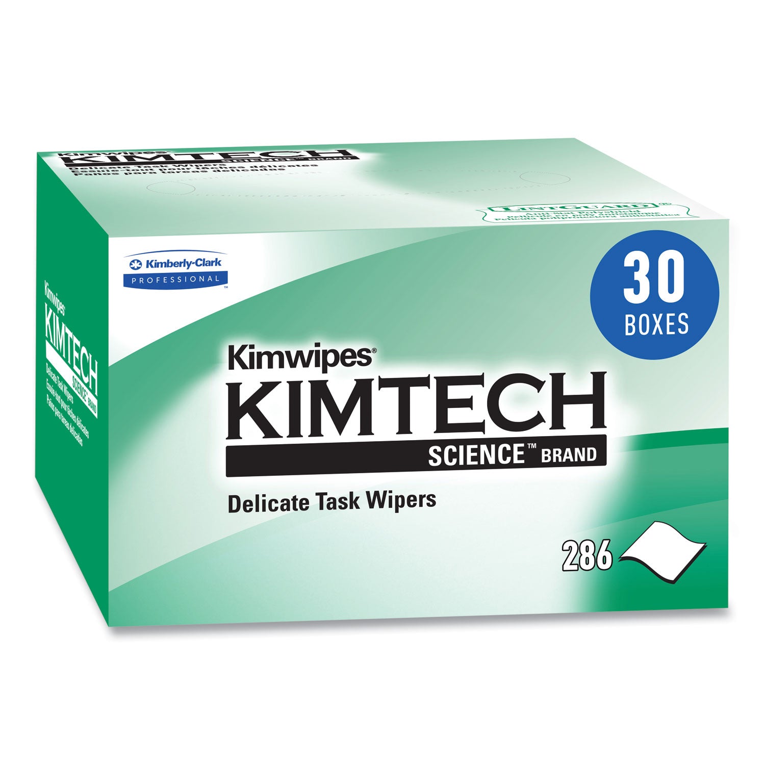 Kimtech Kimwipes Delicate Task Wipers, 1-Ply, 4.4 x 8.4, Unscented, White, 280/Box, 30 Boxes/Carton (34120)