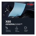 WypAll General Clean X60 Cloths, Jumbo Roll, 12.5 x 13.4, Blue, 1,100/Roll (34965)