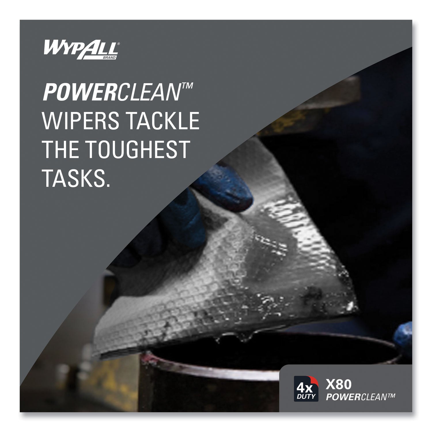 WypAll PowerClean X80 Heavy Duty Cloths (41026)