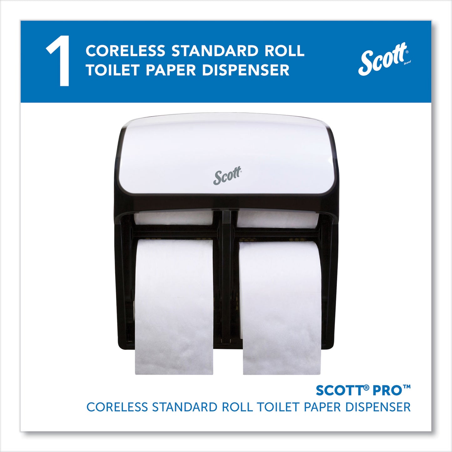 Scott Pro High Capacity Coreless SRB Tissue Dispenser, 11.25 x 6.31 x 12.75, White (44517)