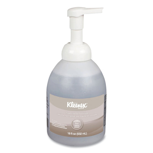 Kleenex Alcohol-Free Foam Hand Sanitizer, 18 oz Pump Bottle, Fragrance-Free (45827EA)