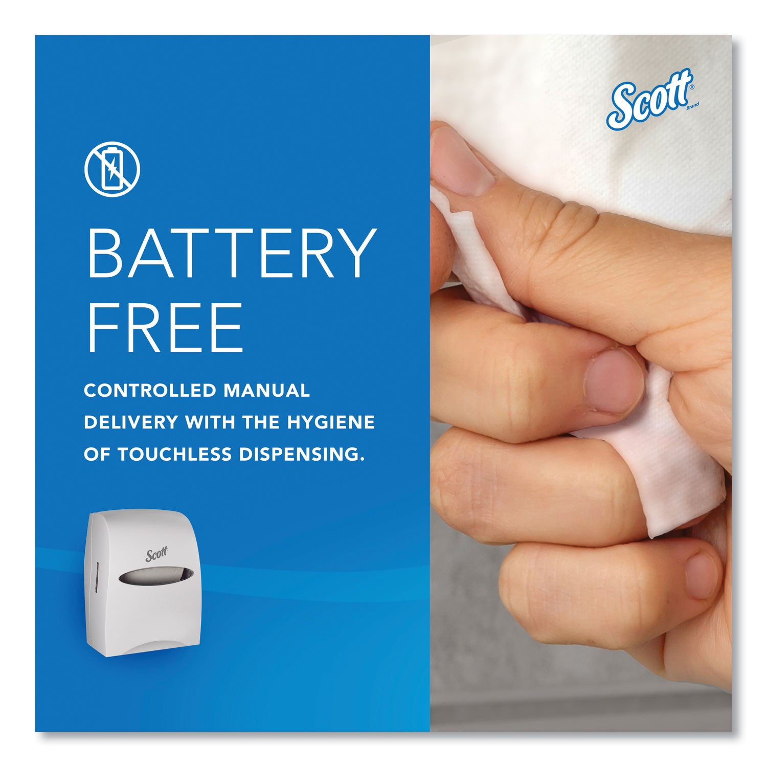 Scott Essential Manual Hard Roll Towel Dispenser, 13.06 x 11 x 16.94, White (46254)