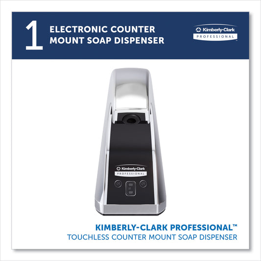 Kimberly-Clark Touchless Counter Mount Skin Care Dispenser, 1.5 L, 2.12 x 4.25 x 5.56, Chrome (47604)