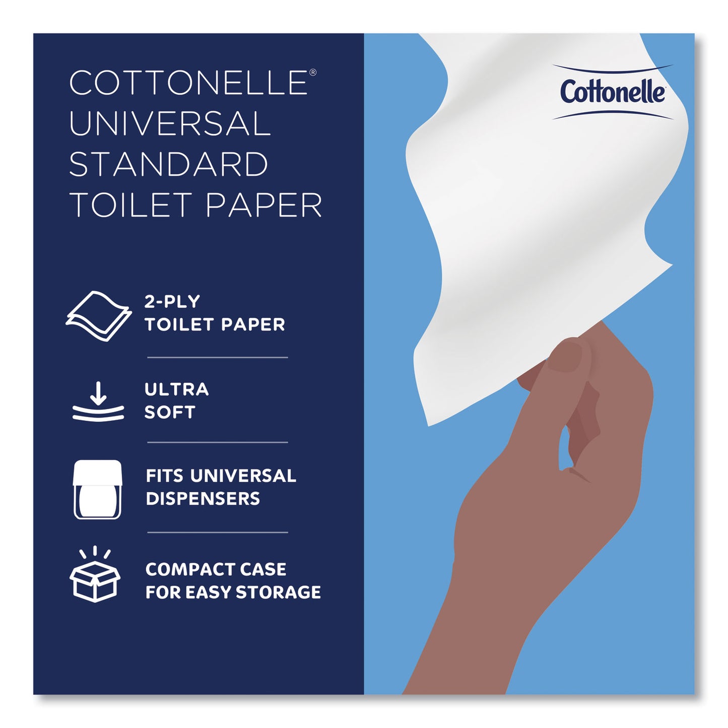 Cottonelle 2-Ply Bathroom Tissue, Septic Safe, White, 451 Sheets/Roll, 20 Rolls/Carton (13135)