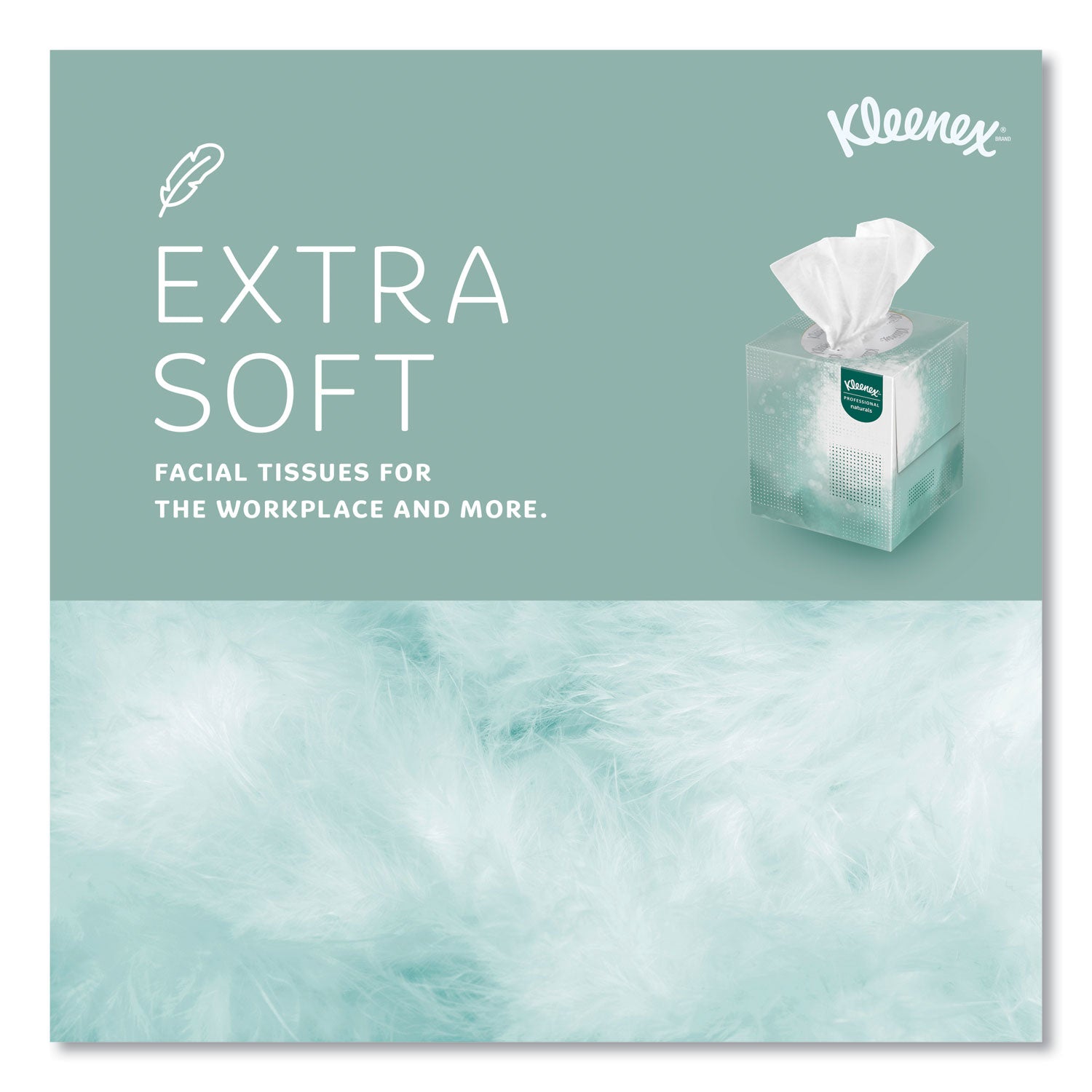 Kleenex Naturals Facial Tissue for Business, BOUTIQUE POP-UP Box, 2-Ply, White, 90 Sheets/Box, 36 Boxes/Carton (21272)