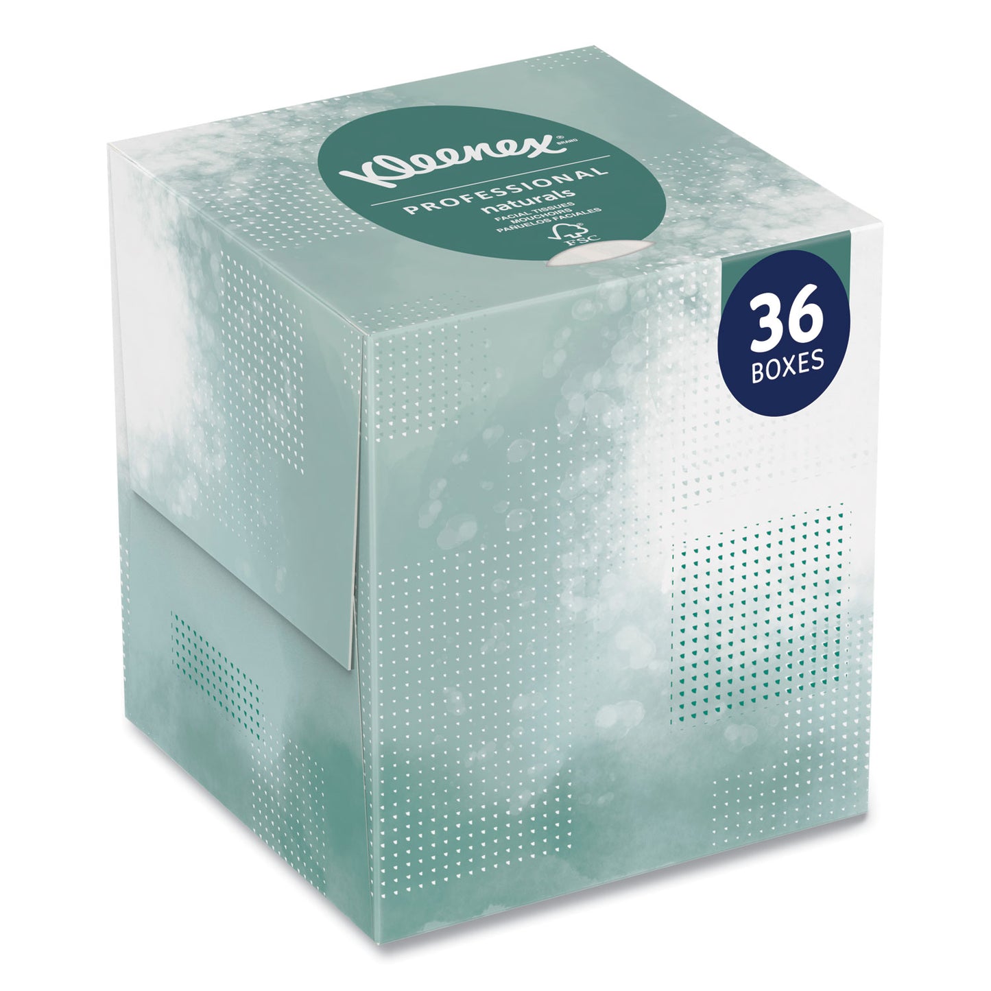 Kleenex Naturals Facial Tissue for Business, BOUTIQUE POP-UP Box, 2-Ply, White, 90 Sheets/Box, 36 Boxes/Carton (21272)