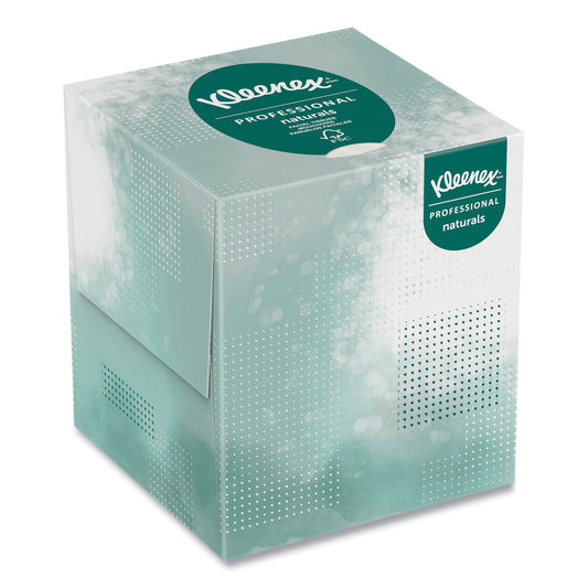 Kleenex Naturals Facial Tissue, 2-Ply, White, 90  Sheets/Box (21272BX)