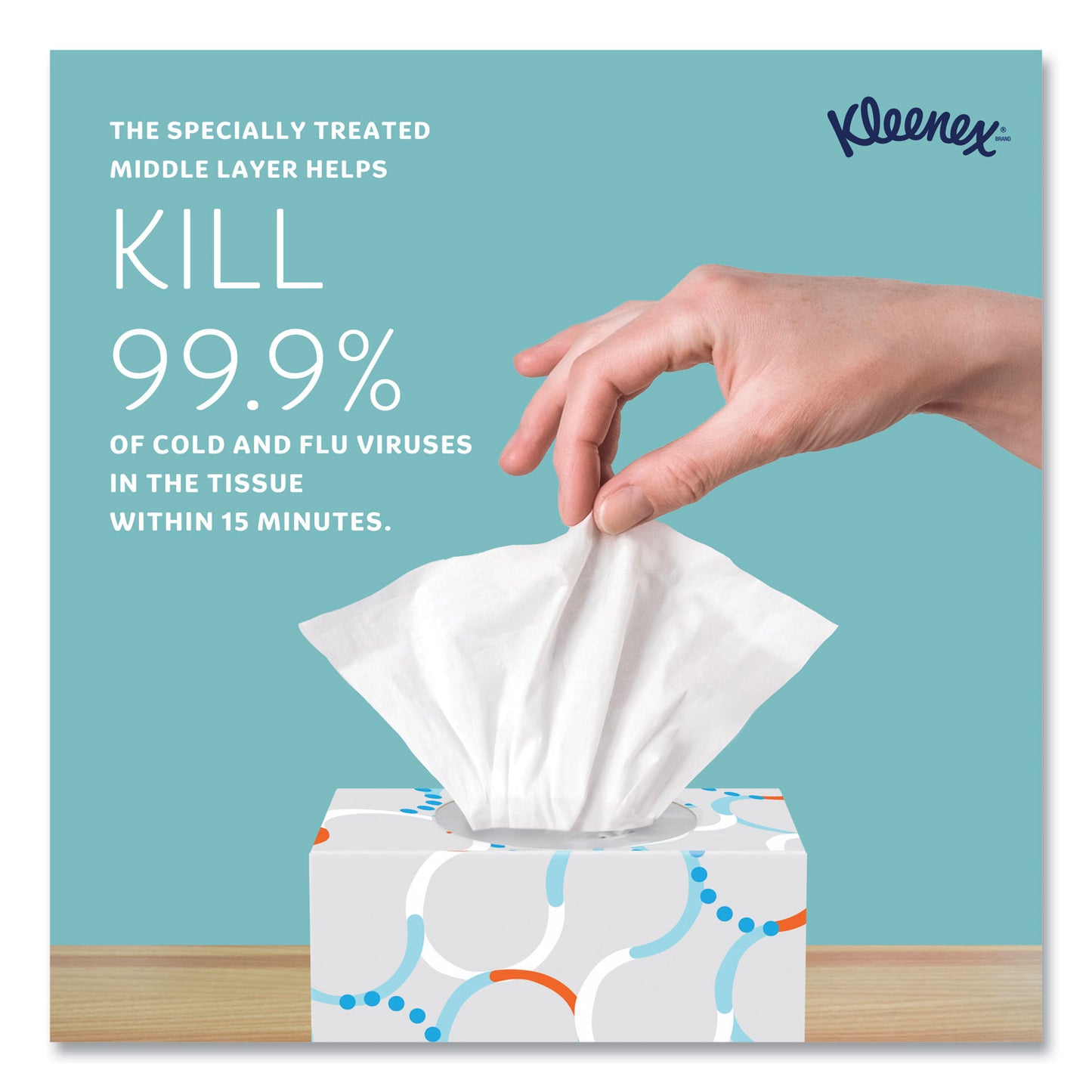 Kleenex Boutique Anti-Viral Tissue, 3-Ply, White, Pop-Up Box, 60/Box, 3 Boxes/Pack (21286)