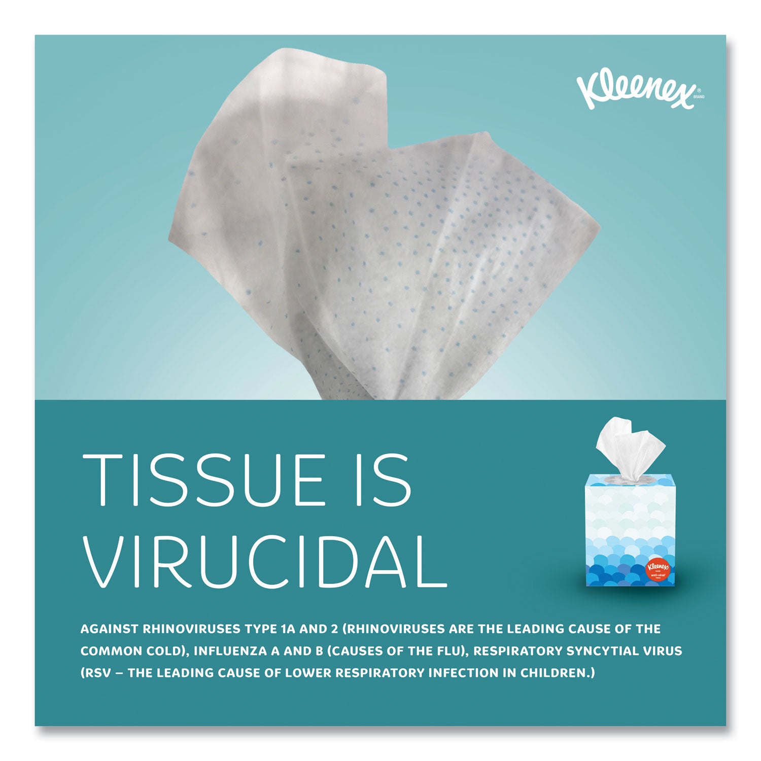 Kleenex Boutique Anti-Viral Tissue, 3-Ply, White, Pop-Up Box, 60/Box, 3 Boxes/Pack (21286)