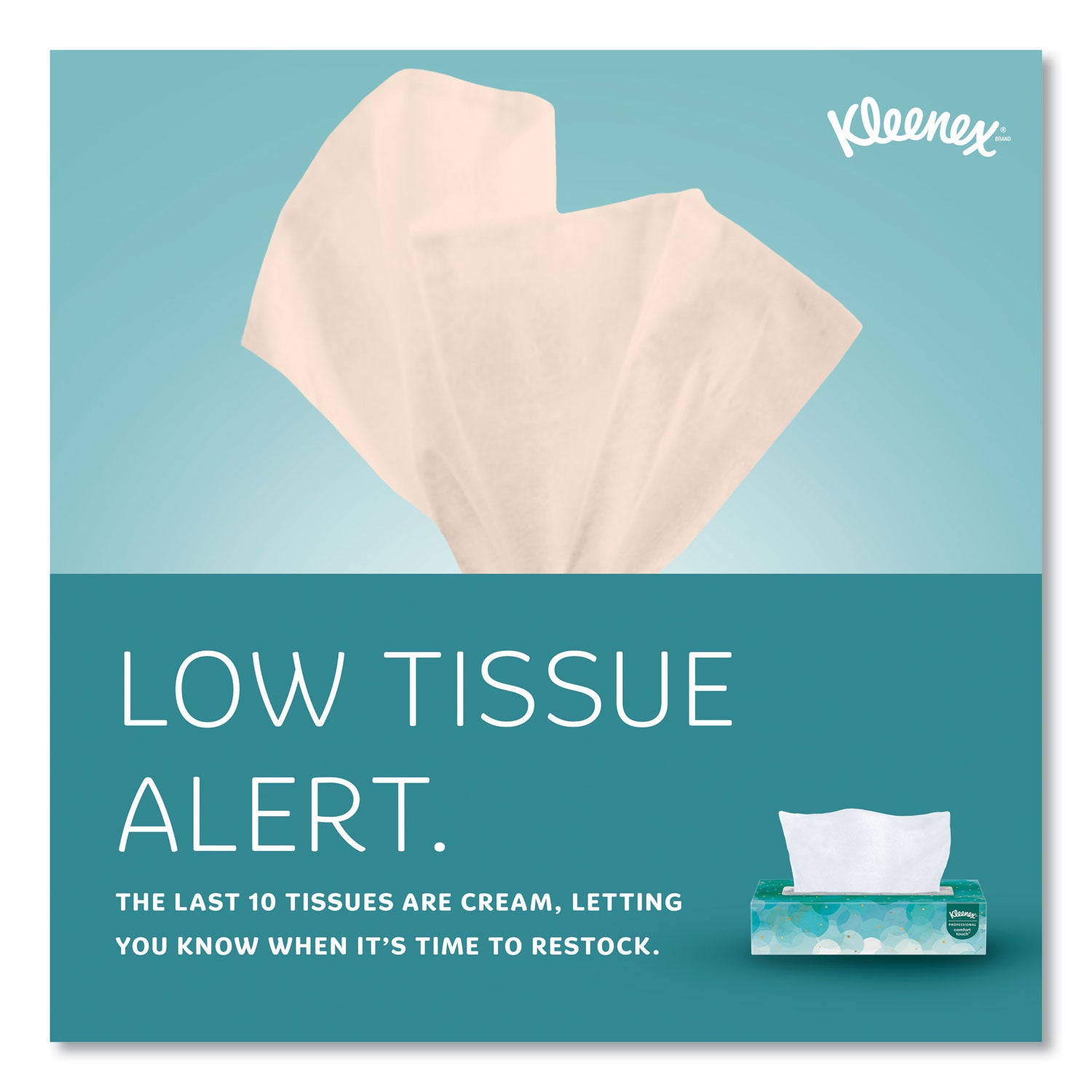 Kleenex White Facial Tissue for Business, 2-Ply, White, Pop-Up Box, 100 Sheets/Box (21400BX)