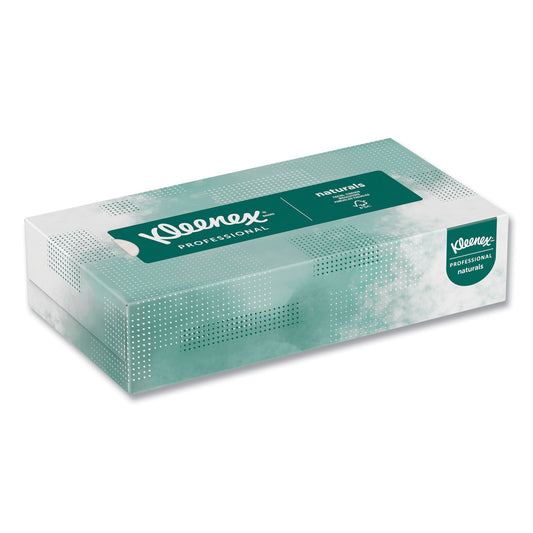 Kleenex Naturals Facial Tissue for Business, Flat Box, 2-Ply, White, 125 Sheets/Box (21601BX)