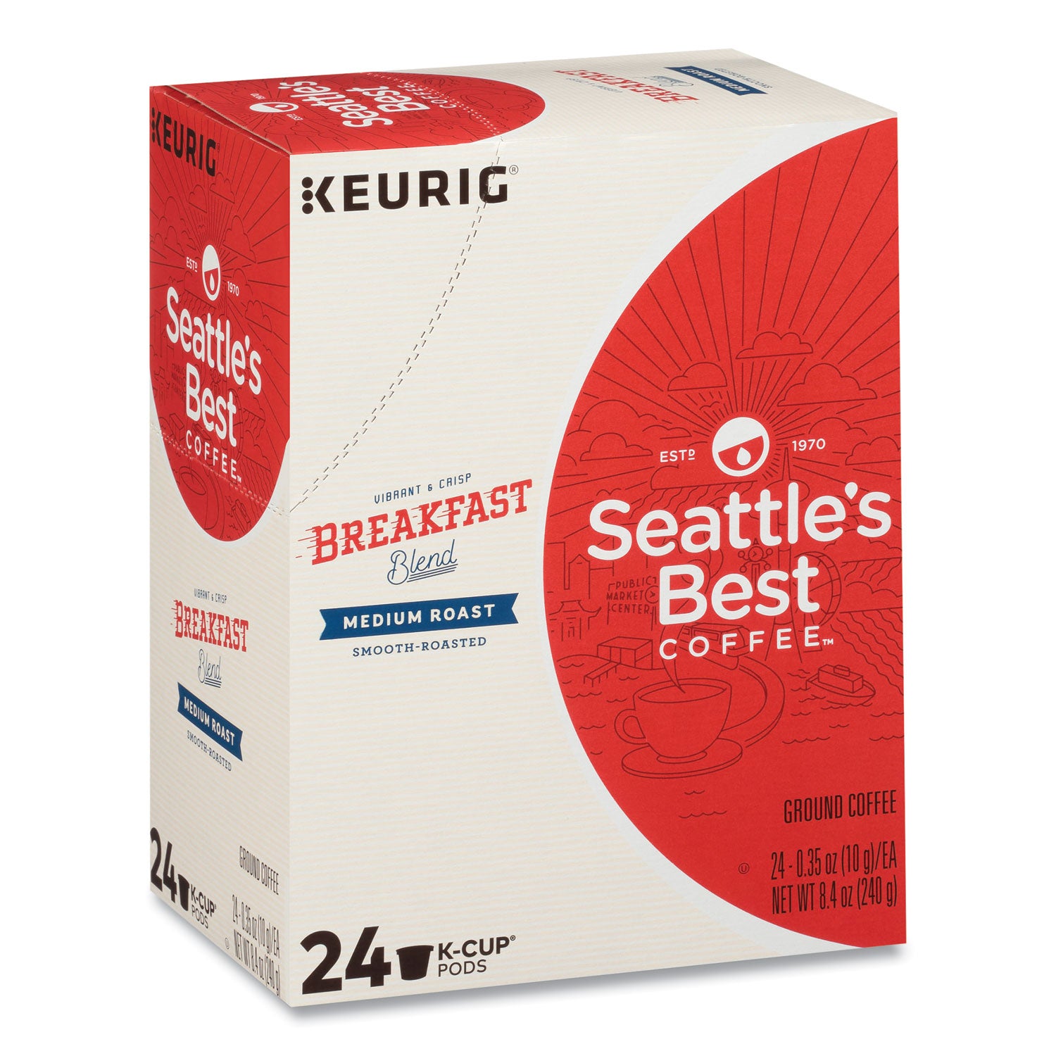 s Best Breakfast Blend Coffee K-Cups, 24/Box, 4/Carton (12407882CT)