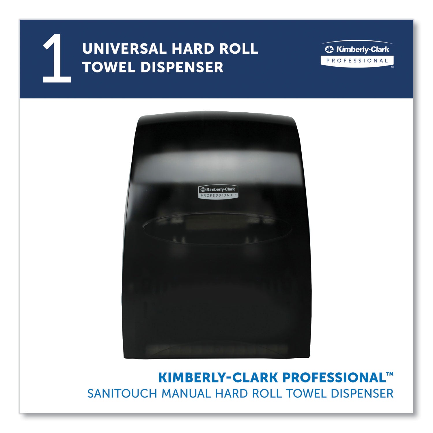 Kimberly-Clark Sanitouch Hard Roll Towel Disp, 12.63 x 10.2 x 16.13, Smoke (09990)