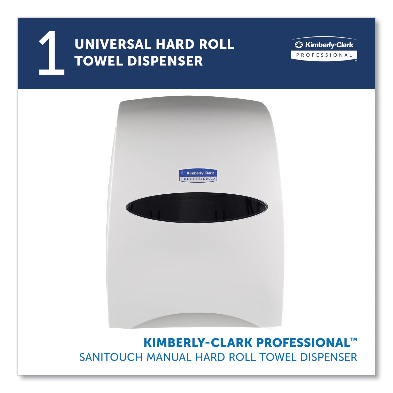 Kimberly-Clark Sanitouch Hard Roll Towel Dispenser, 12.63 x 10.2 x 16.13, White (09991)