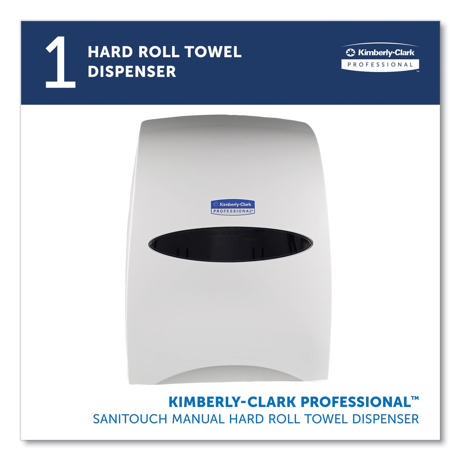 Kimberly-Clark Sanitouch Hard Roll Towel Dispenser, 12.63 x 10.2 x 16.13, White (09995)