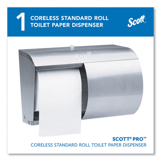 Scott Pro Coreless SRB Tissue Dispenser, 10.13 x 6.4 x 7, Stainless Steel (09606)