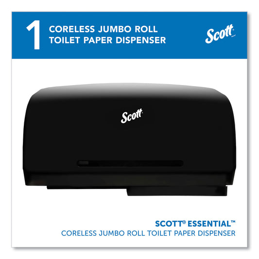 Scott Essential Coreless Twin Jumbo Roll Tissue Dispenser, 20 x 6 x 11, Black (09608)