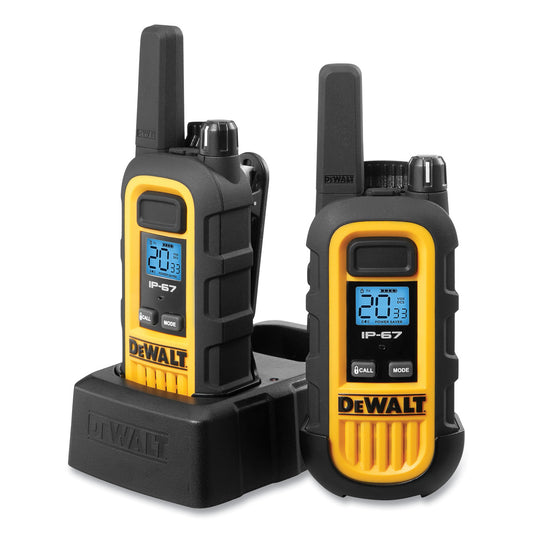 DeWalt DXFRS300 Heavy-Duty Walkie Talkies, 1 W, 22 Channels