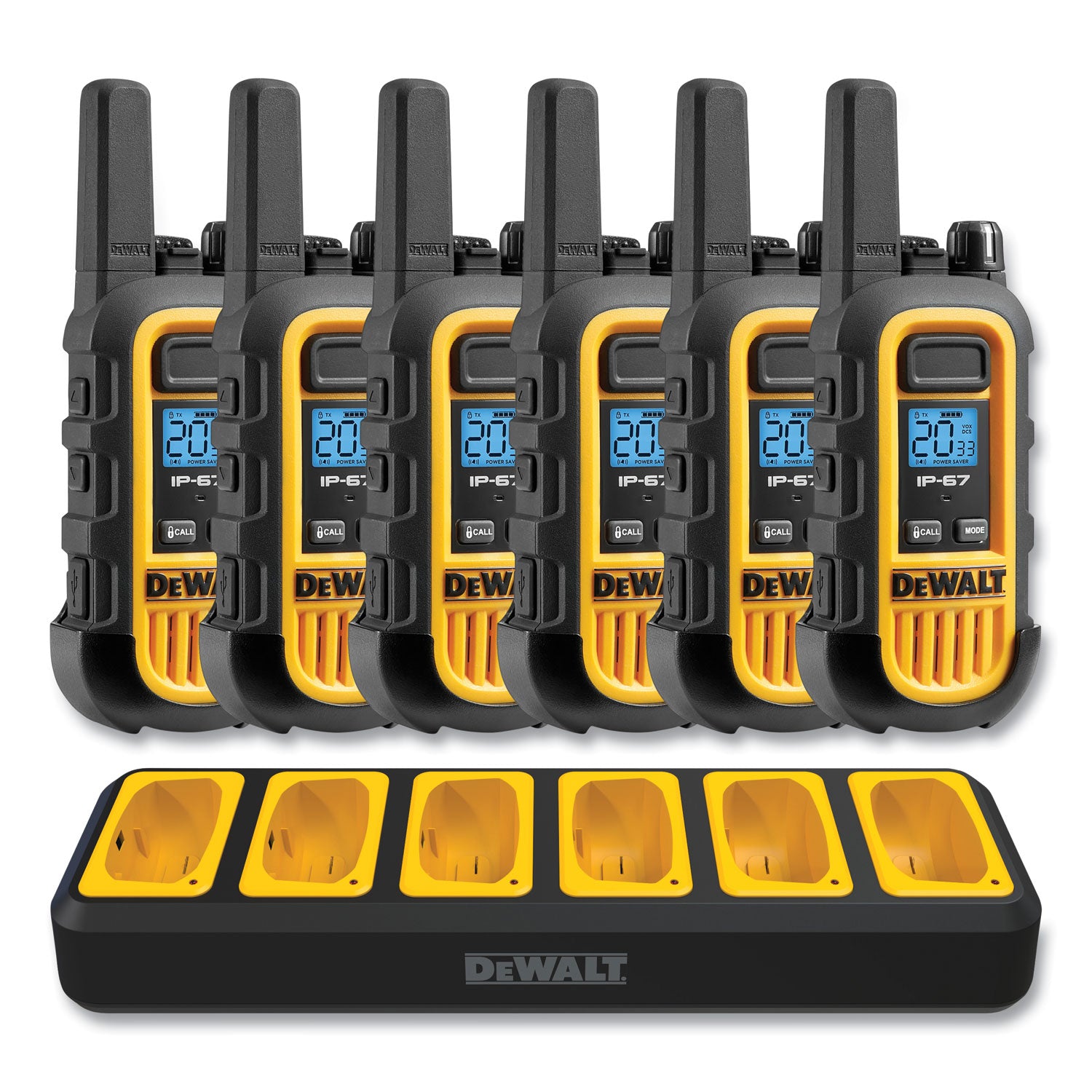 DeWalt DXFRS300BCH Heavy-Duty Walkie Talkies, 1 W, 22 Channels