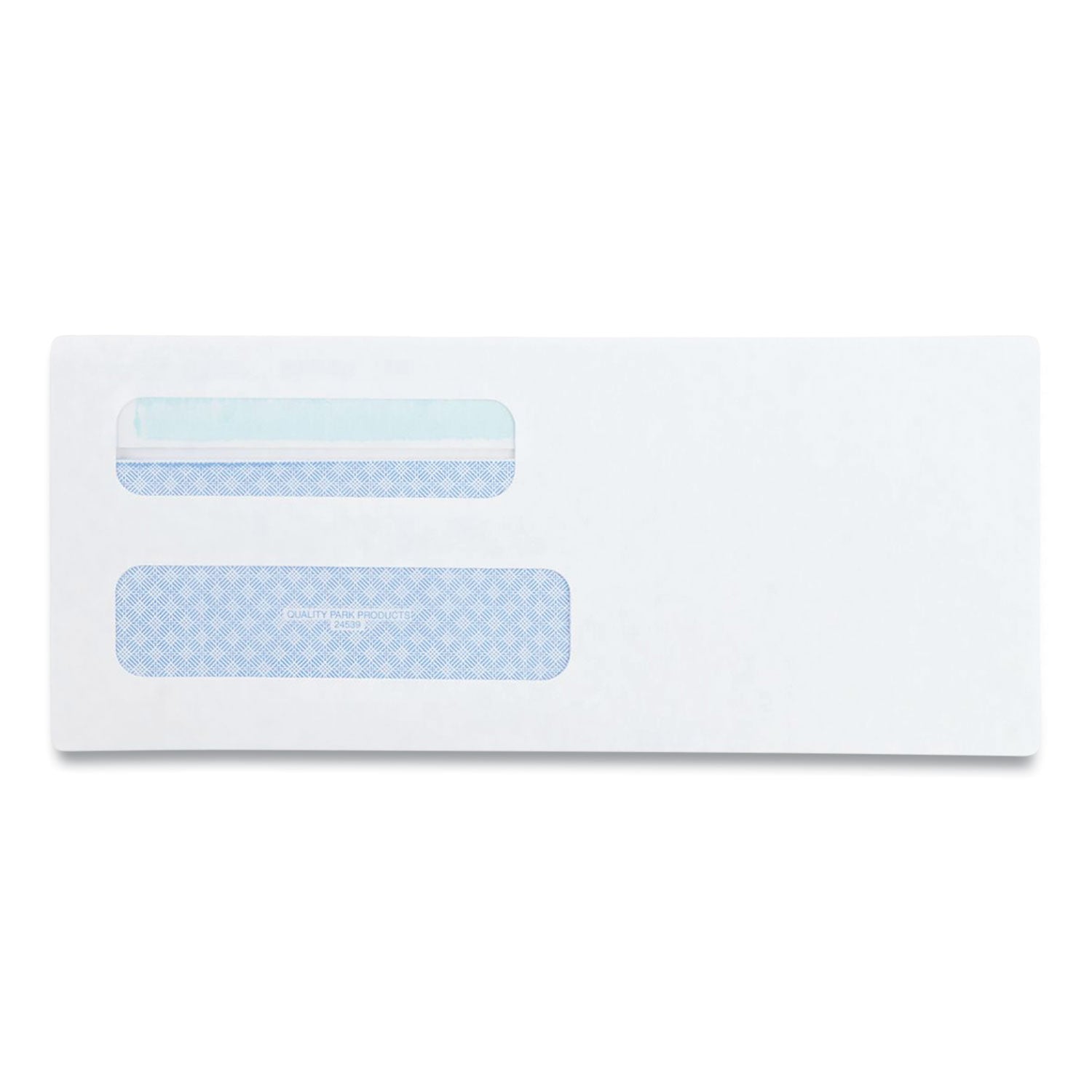Quality Park Double Window Redi-Seal Security-Tinted Envelope, #8 5/8, Commercial Flap, Redi-Seal Closure, 3.63 x 8.63, White, 500/Box (24539)
