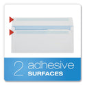 Quality Park Double Window Redi-Seal Security-Tinted Envelope, #10, Commercial Flap, Redi-Seal Adhesive Closure, 4.13 x 9.5, White, 500/BX (24559)
