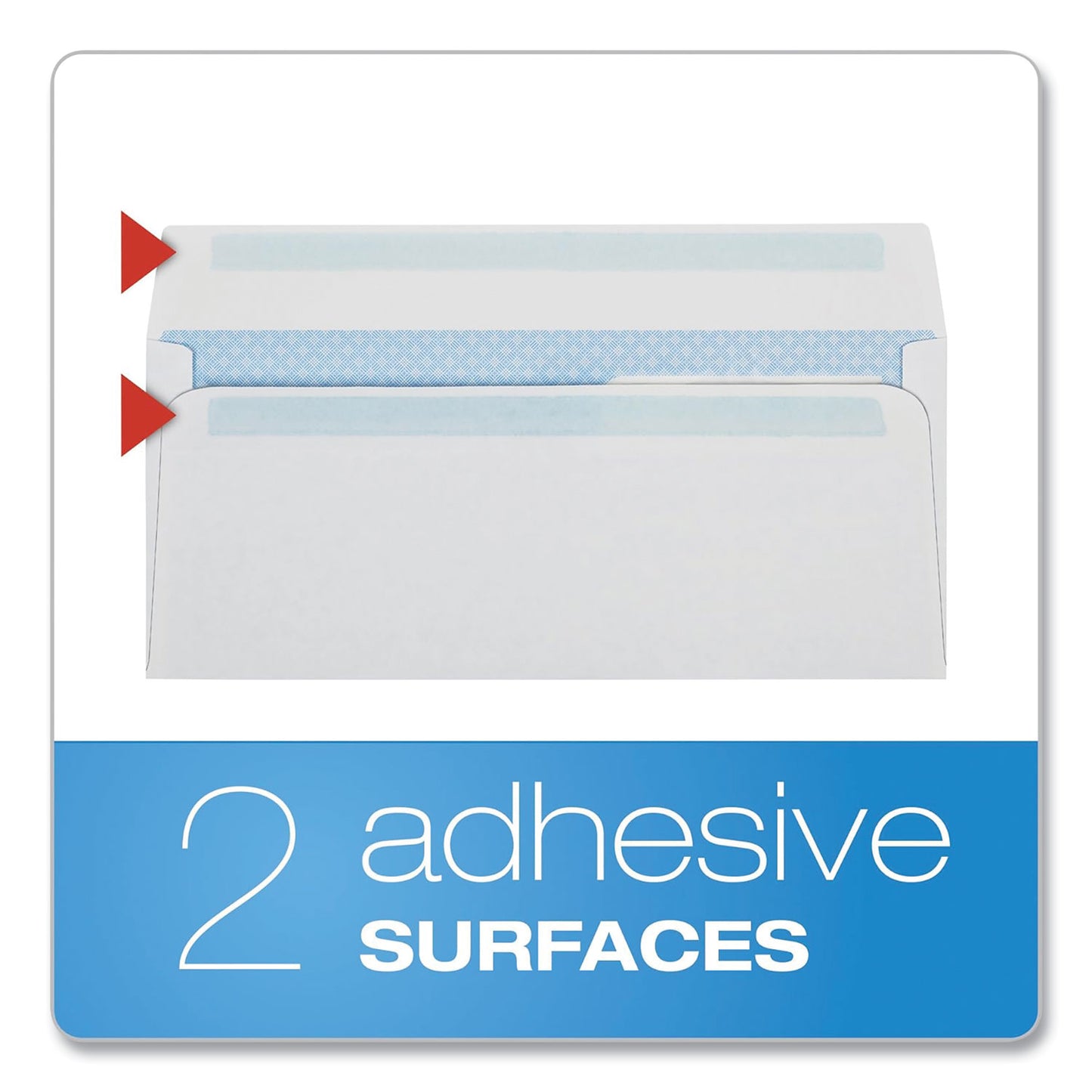 Quality Park Double Window Redi-Seal Security-Tinted Envelope, #10, Commercial Flap, Redi-Seal Adhesive Closure, 4.13 x 9.5, White, 500/BX (24559)