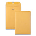 Quality Park Clasp Envelope, 28 lb Bond Weight Kraft, #55, Square Flap, Clasp/Gummed Closure, 6 x 9, Brown Kraft, 100/Box (37855)