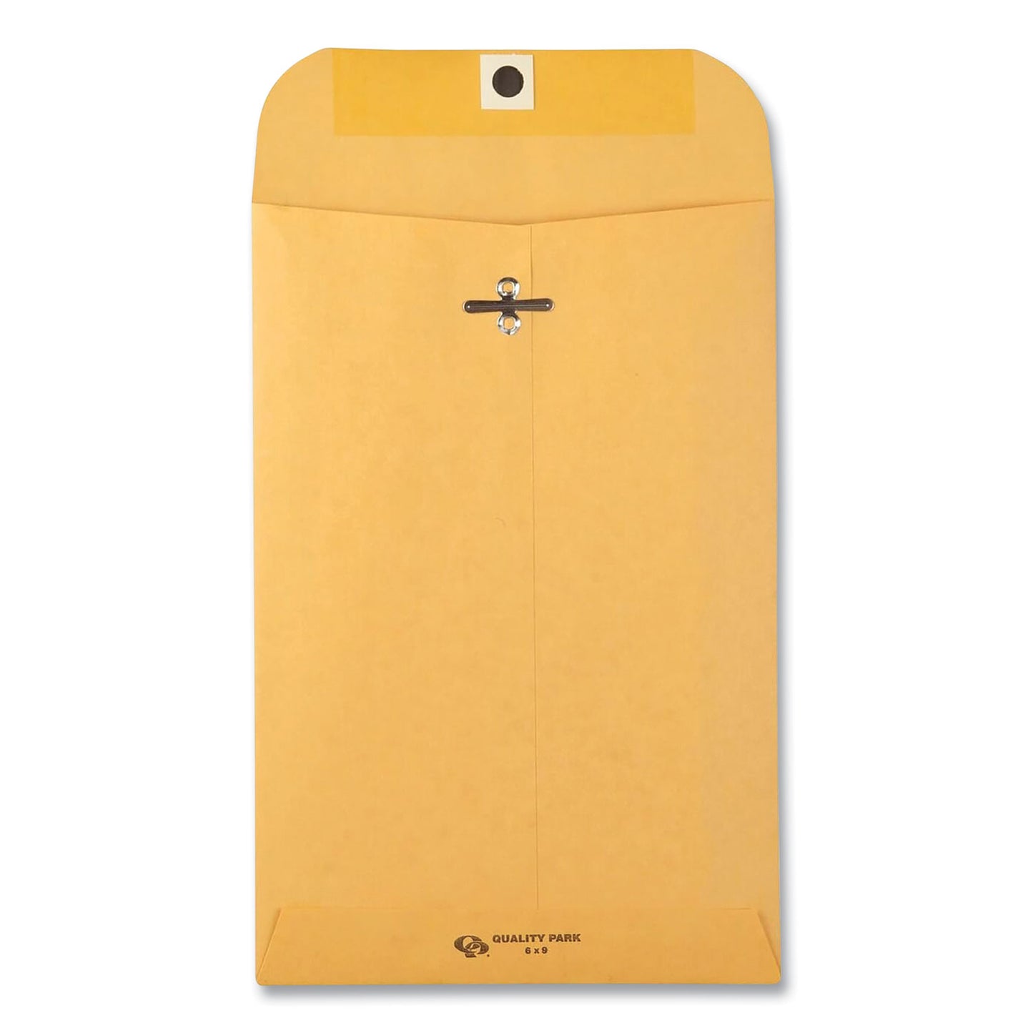 Quality Park Clasp Envelope, 28 lb Bond Weight Kraft, #55, Square Flap, Clasp/Gummed Closure, 6 x 9, Brown Kraft, 100/Box (37855)