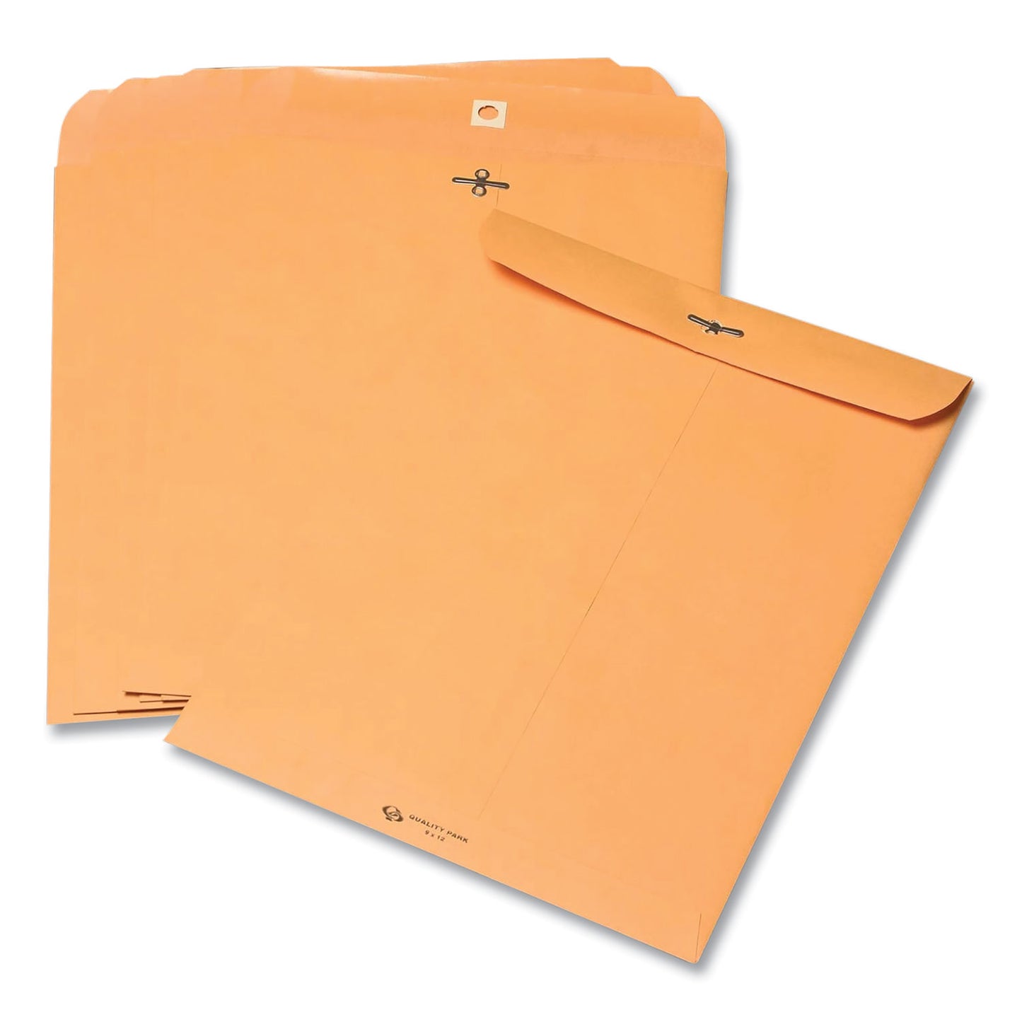 Quality Park Clasp Envelope, 28 lb Bond Weight Kraft, #55, Square Flap, Clasp/Gummed Closure, 6 x 9, Brown Kraft, 100/Box (37855)